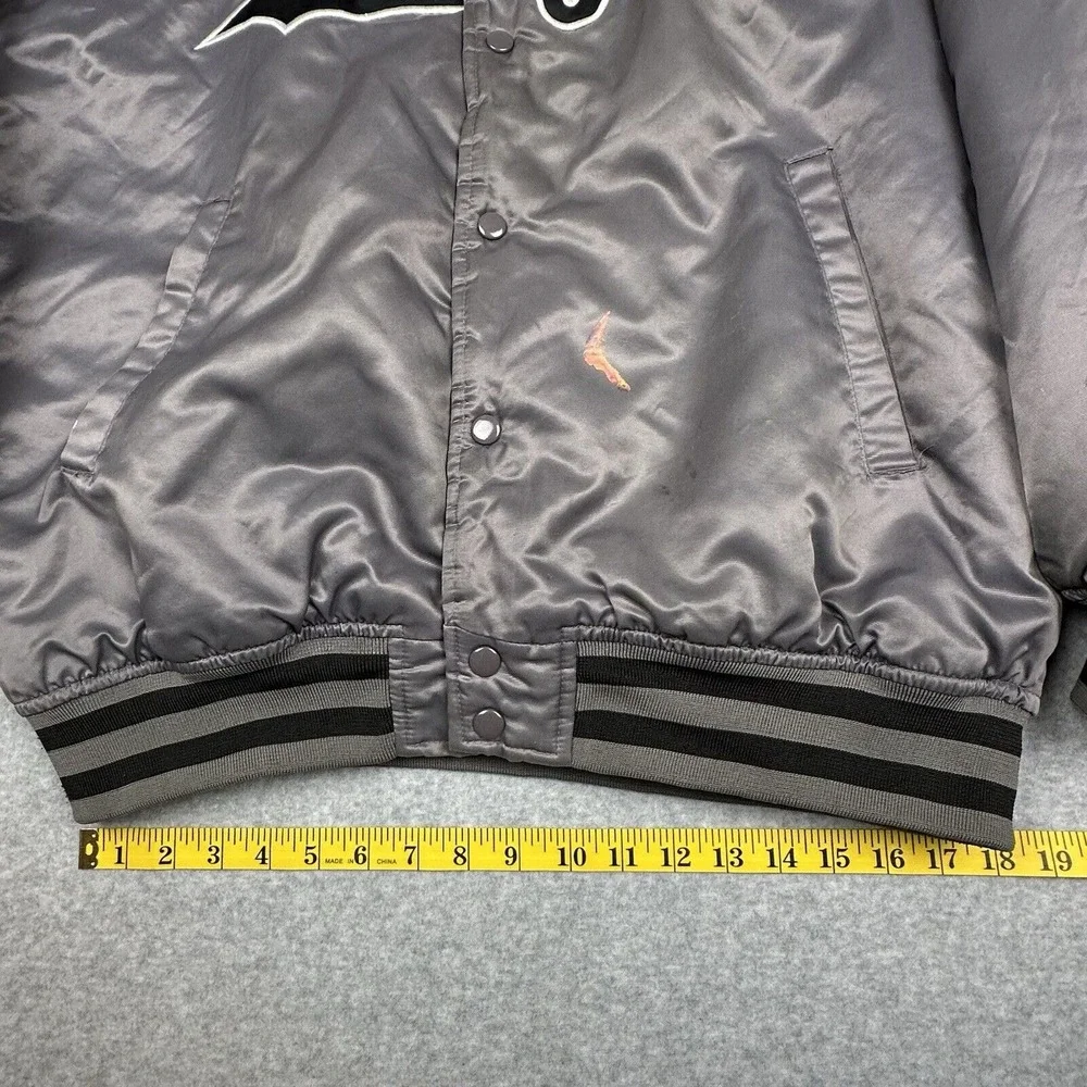 Pro Champ LOS ANGELES Satin Spirit Bomber Jacket Gray‎ XL Insulated Varsity